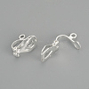 Brass Clip-on Earring Findings KK-R071-11S-2