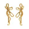 304 Stainless Steel Bowknot Cuff Earrings EJEW-C113-02G-1