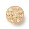 Golden Tone Wax Seal Brass Stamp Heads AJEW-U008-02G-24-2