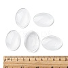 Transparent Oval Glass Cabochons GGLA-R022-35x25-5