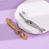 Fish 304 Stainless Steel Dangle Stud Earrings EJEW-A140-01GP-3