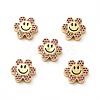 Rack Plating Brass Cubic Zirconia Beads KK-M232-01G-D-1