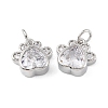 Rack Plating Brass Micro Pave Cubic Zirconia Charms KK-C021-07P-3
