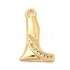 Brass Micro Pave Cubic Zirconia Pendants KK-C117-12G-L-1