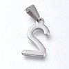 Non-Tarnish 304 Stainless Steel Pendants STAS-L210-05C-P-2