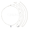 1Pc Clear Cubic Zirconia Teardrop Backdrop Necklace Body Chain NJEW-FG0001-02S-1