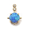 Synthetic Opal Flat Round Oval Charms KK-H089-05A-02-1