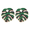 Rack Plating Alloy Enamel Pendants ENAM-T015-012D-NR-1
