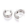 Brass Micro Pave Clear Cubic Zirconia Hoop Earrings EJEW-T048-48P-3