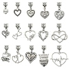 30Pcs 15 Styles Tibetan Style Alloy European Dangle Charms PALLOY-YW00072-2