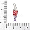 Brass Enamel Pendants KK-P339-08P-01-3
