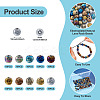 100Pcs 10 Colors Electroplated Natural Lava Rock Beads Strands G-PJ0001-03C-4