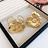 Iron Open Cuff Bangle & Ring Set for Women WG478CE-01-1