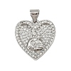 Brass Micro Pave Cubic Zirconia Pendants KK-P323-11B-P01-1