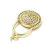 Rack Plating Brass Micro Pave Cubic Zirconia Pendants KK-D359-08G-2