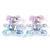 Gradient Color Transparrent Acrylic European Beads OACR-P024-01-01-1