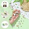 DIY Bamboo & Panda Acrylic & Alloy Enamel Bracelets Jewelry Making Kits DIY-FS0007-48-2