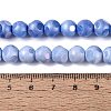 Ombre Effect Dyed Electroplate Opaque Glass Beads Strands LS-EGLA-Q130-01A-04-5