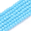 Opaque Solid Color Imitation Jade Glass Beads Strands EGLA-A044-P1mm-D08-1