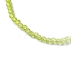 Faceted Rondelle Glass Beaded Necklace for Women NJEW-M208-02J-4