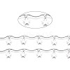 Handmade 304 Stainless Steel Scalloped Bar Link Chains CHS-L024-008P-1