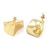 Rack Plating Brass Twist Stud Earrings EJEW-D068-06G-2