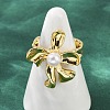 Brass Cuff Rings for Women RJEW-F182-06G-1