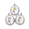 304 Stainless Steel Enamel Pendants STAS-P406-23P-1