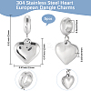 5Pcs 304 Stainless Steel European Dangle Charms STAS-BBC0007-89-2