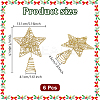 Glitter Iron Christmas Treetop Star Ornament AJEW-WH0031-83-2