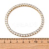 304 Stainless Steel with Clear Cubic Zirconia Link Chain Bracelets for Women BJEW-G754-02G-5