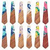 12Pcs 6 Colors Resin and Walnut Pendants FIND-TA0006-36D-3