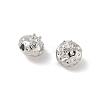 Brass Micro Pave Clear Cubic Zirconia Beads CU-CBA9FFD-10P-2