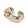 Brass Micro Pave Cubic Zirconia Pendants KK-Z108-02G-C-2