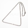 Tarnish Resistant 304 Stainless Steel Rolo Chain Necklaces NJEW-L349-02P-2
