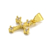 Rack Plating Brass Micro Pave Cubic Zirconia Charms KK-C074-30G-02-2