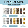 Kissitty 120 Sets 12 Styles Brass Screw Clasps KK-KS0001-24-5