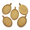 Alloy Pendant Cabochon Settings PALLOY-A15657-AG-4