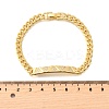 Brass Micro Pave Clear Cubic Zirconia Link Bracelets BJEW-F498-03B-G-5