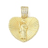 Brass Micro Pave Cubic Zirconia Pendants KK-D317-092G-1