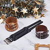 3Pcs 3 Colors Imitation Leather Cord Bracelet BJEW-FH0001-02-4