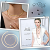 4Pcs Brass Flat Snake Chain Necklaces for Women NJEW-BBC0001-37-5