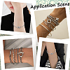 20Pcs 304 Stainless Steel Textured Paperclip Chain Bracelets BJEW-SP0001-02-5