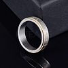 Om Mani Padme Hum 201 Stainless Steel Rotatable Finger Ring PW-WG12553-04-1