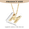 1pc Brass Chain with Alloy Letter Pendants Necklaces NJEW-LP0001-41M-G-2