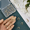 20Pcs 2 Style Brass Huggie Hoop Earring Findings KK-BBC0007-55G-3