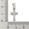 304 Stainless Steel Cubic Zirconia Pendants STAS-C102-04C-P-3