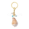 Natural Shell Pendant Keychains KEYC-JKC01094-04-4