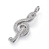 316 Surgical Stainless Steel Rhinestone Pendants STAS-P112-04P-1