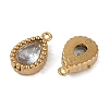 Ion Plating(IP) 304 Stainless Steel Micro Pave Cubic Zirconia Charms STAS-K256-20G-09-2